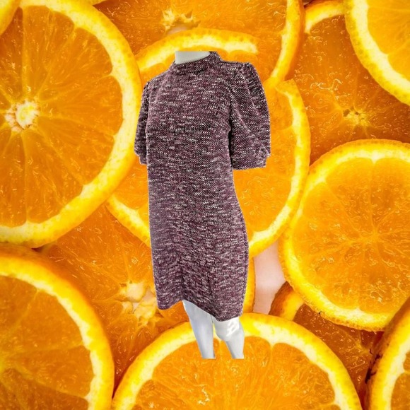 Ann Taylor Factory Petite Pink, Black and White Knit Short Sleeve Dress Size 2P - Picture 2 of 8